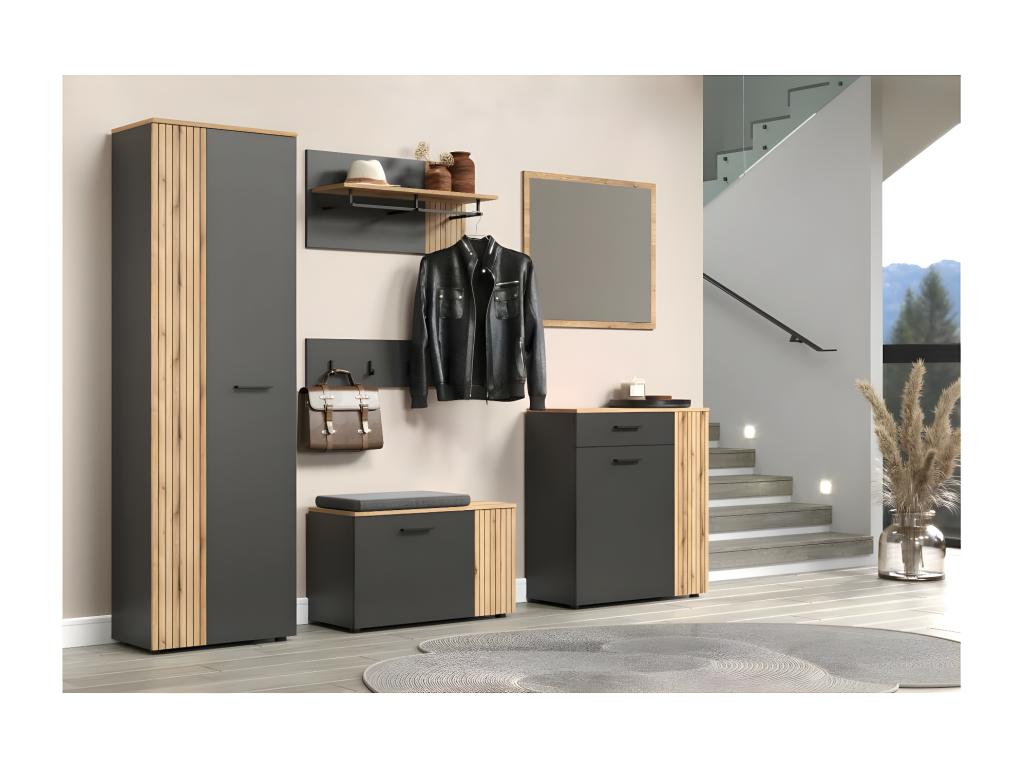 Ventoriq banc gris chêne décor. WTPA03666