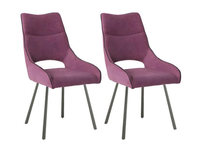 Ventoriq - Lot de 2 Chaises Tissu Coloris Violet ESWD86706