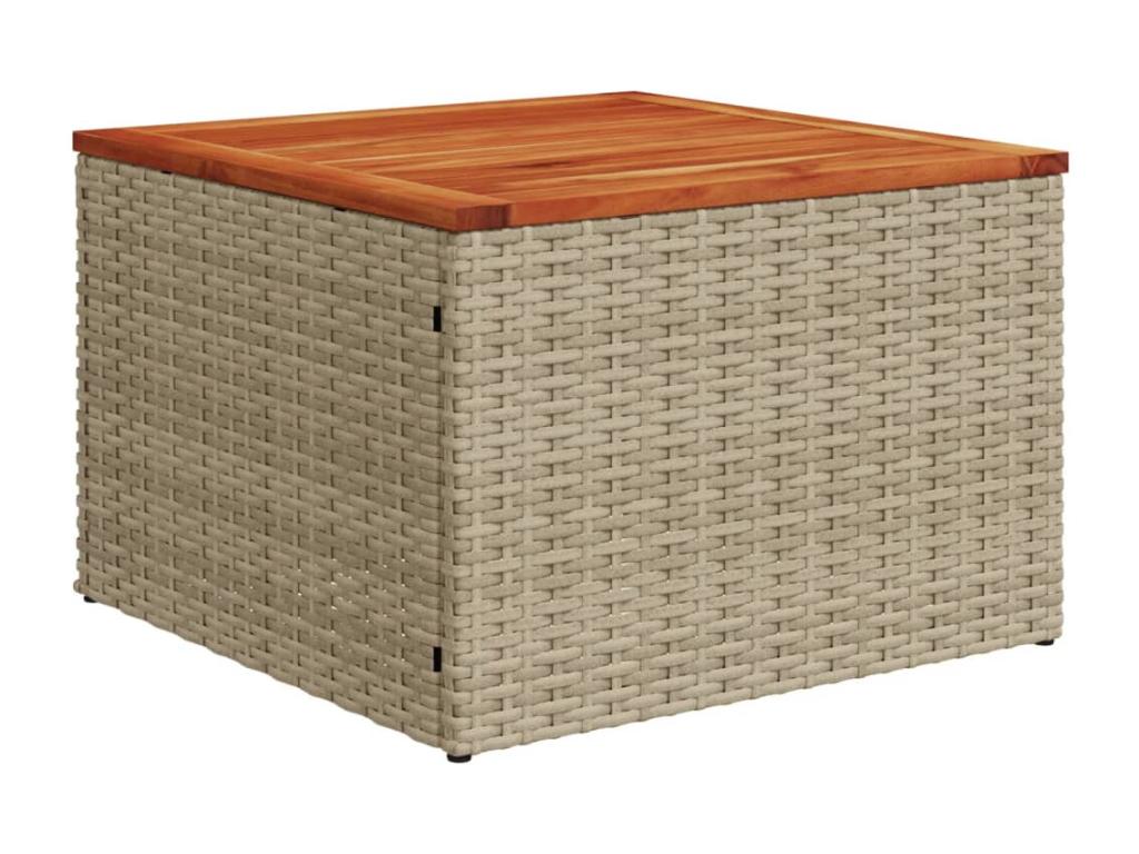 Salon de jardin 11 pièces avec coussins beige résine tressée ILNK96825