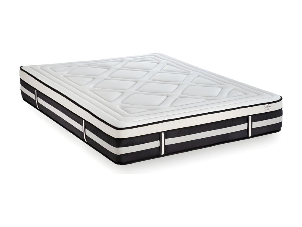 Ensemble Matelas Ventoriq Mousse Accueil Mémoire de forme et sommier cadre métal 140x190cm ZTJJ15156
