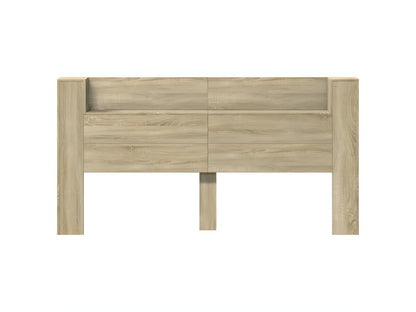 Armoire tête de lit avec LED chêne Lumenao 200x16,5x103,5 cm EZGI49080