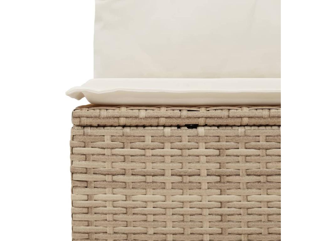 Salon de jardin 11 pièces avec coussins beige résine tressée ILNK96825