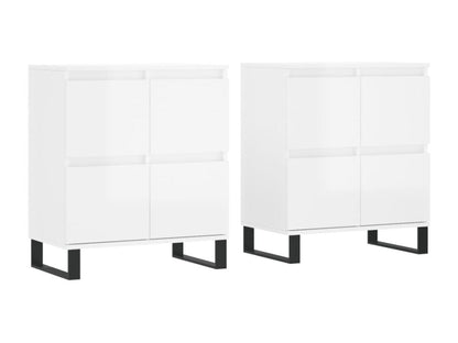 Buffets 2 pcs blanc brillant bois d'ingénierie PABZ47129